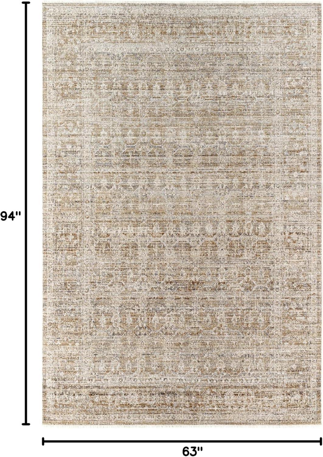 Livabliss x Becki Owens Margaret Damask Area Rug ,5'3" x 7'10", Vintage Brown