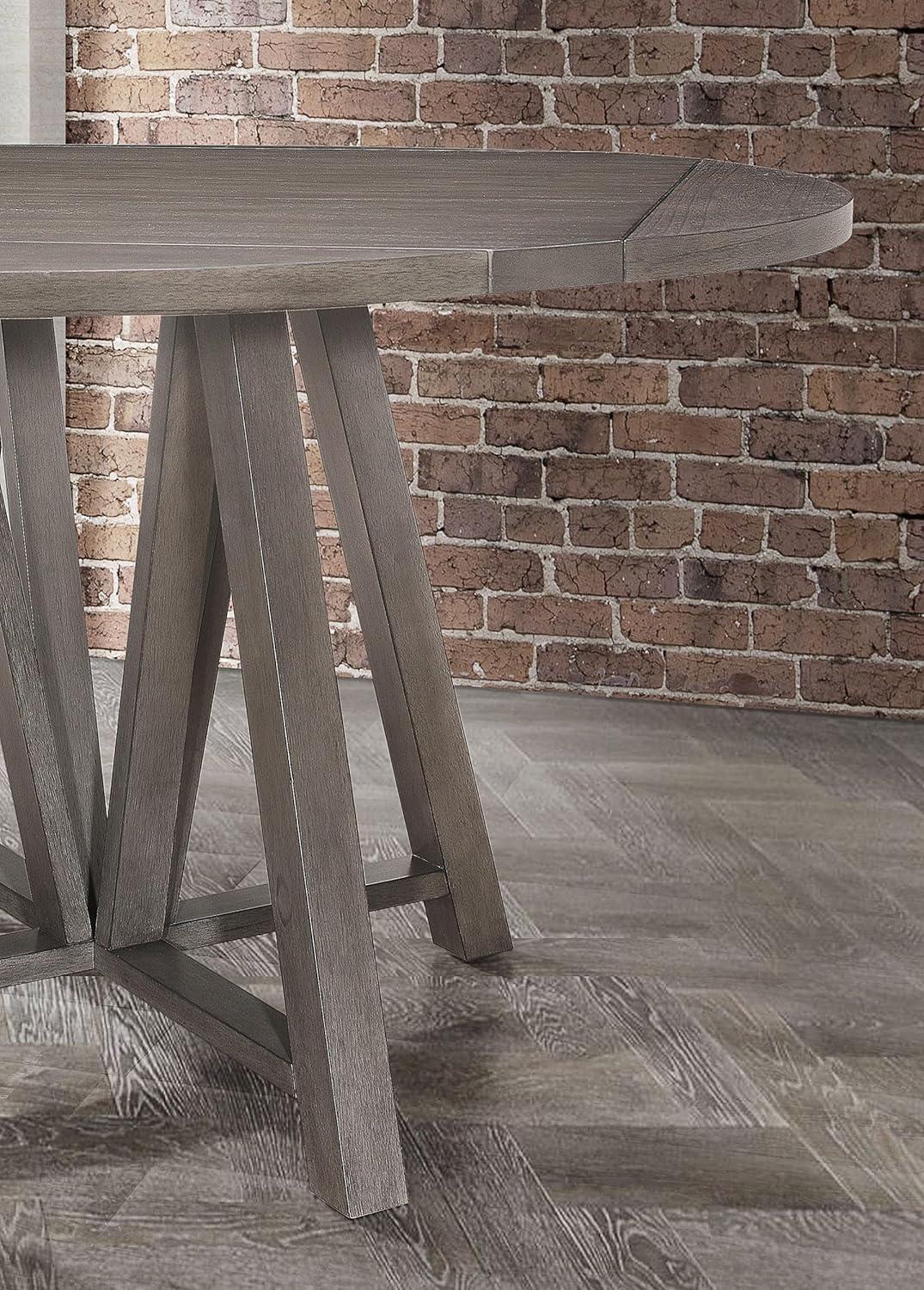 Coaster Farmhouse 7-Piece Wood Counter Height Dining Set in Gray