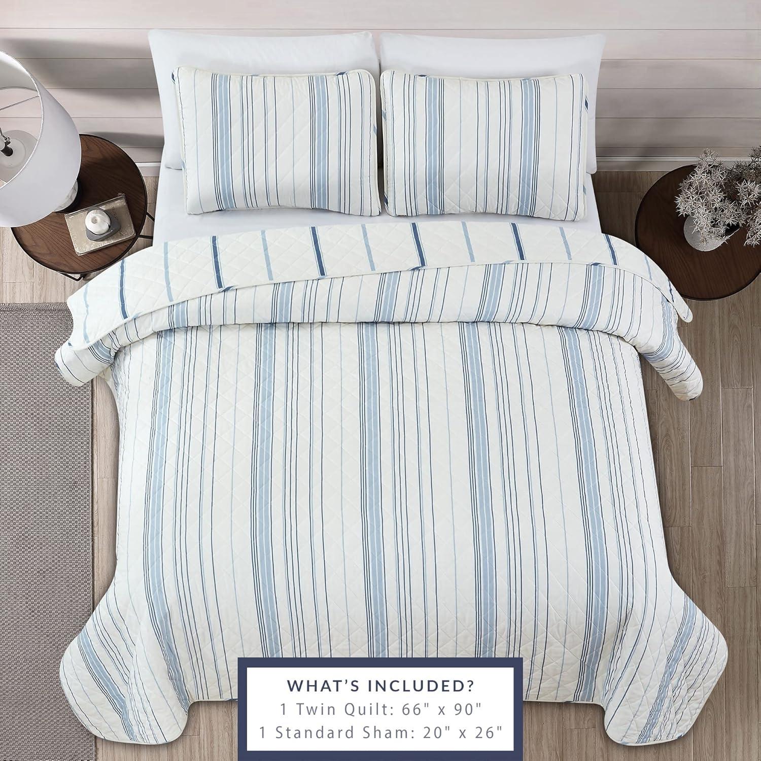 Market & Place Sofia No Striped Quilt Set