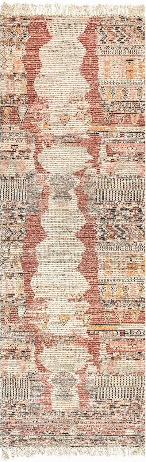 Nuloom Hermina Abstract 4x6 Jute Indoor Area Rug for Dining Room Rug Neutral Rug Living Room Rug Kitchen, Multicolor/Ivory