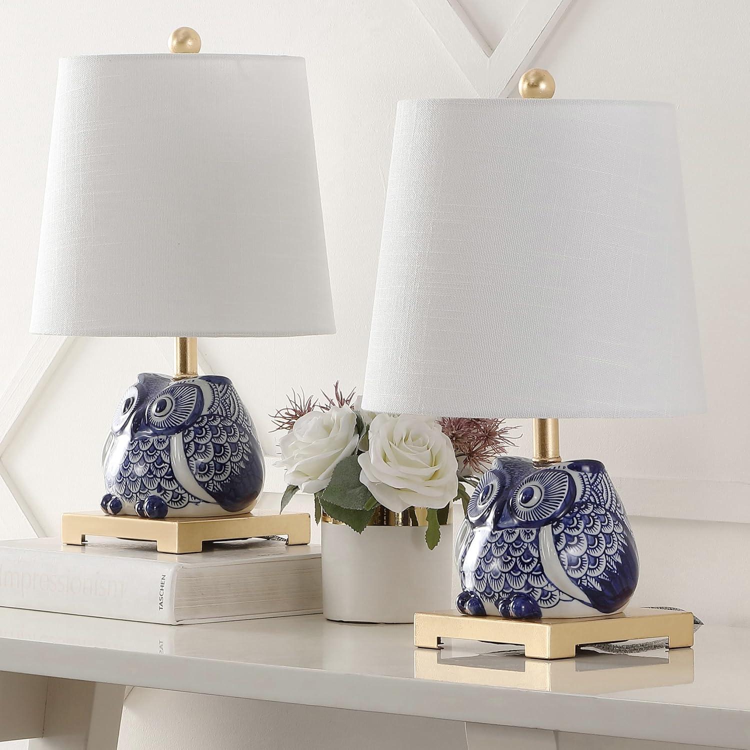 Jonathan Y Lighting Jyl3014-Set2 Justina 16" Tall Led Table Lamp - Blue