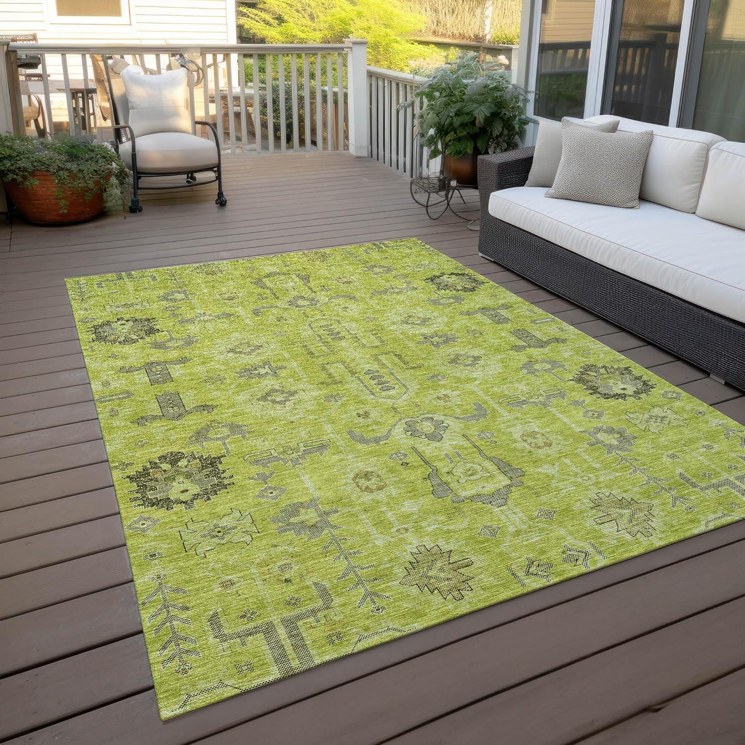 Addison Rugs Chantille ACN697 Aloe 10' x 14' Indoor Outdoor Area Rug, Easy Clean, Machine Washable, Non Shedding, Bedroom, Entry, Living Room, Dining Room, Kitchen, Patio Rug