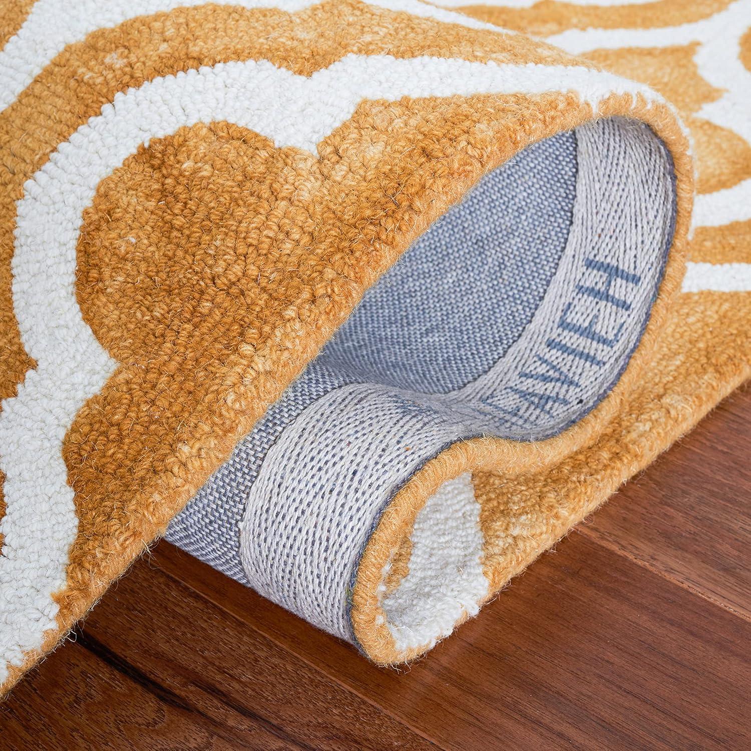 Dip Dye DDY537 Hand Tufted Indoor Area Rug - Gold/Ivory - 5'x8' - Safavieh