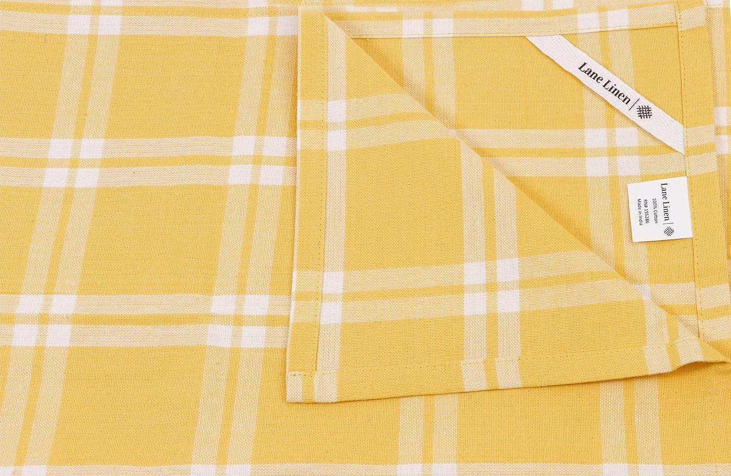 KAF Home Madison Set of 4 Absorbent, Durable and Soft Kitchen Towels | 18" x 28"  - Sunshine