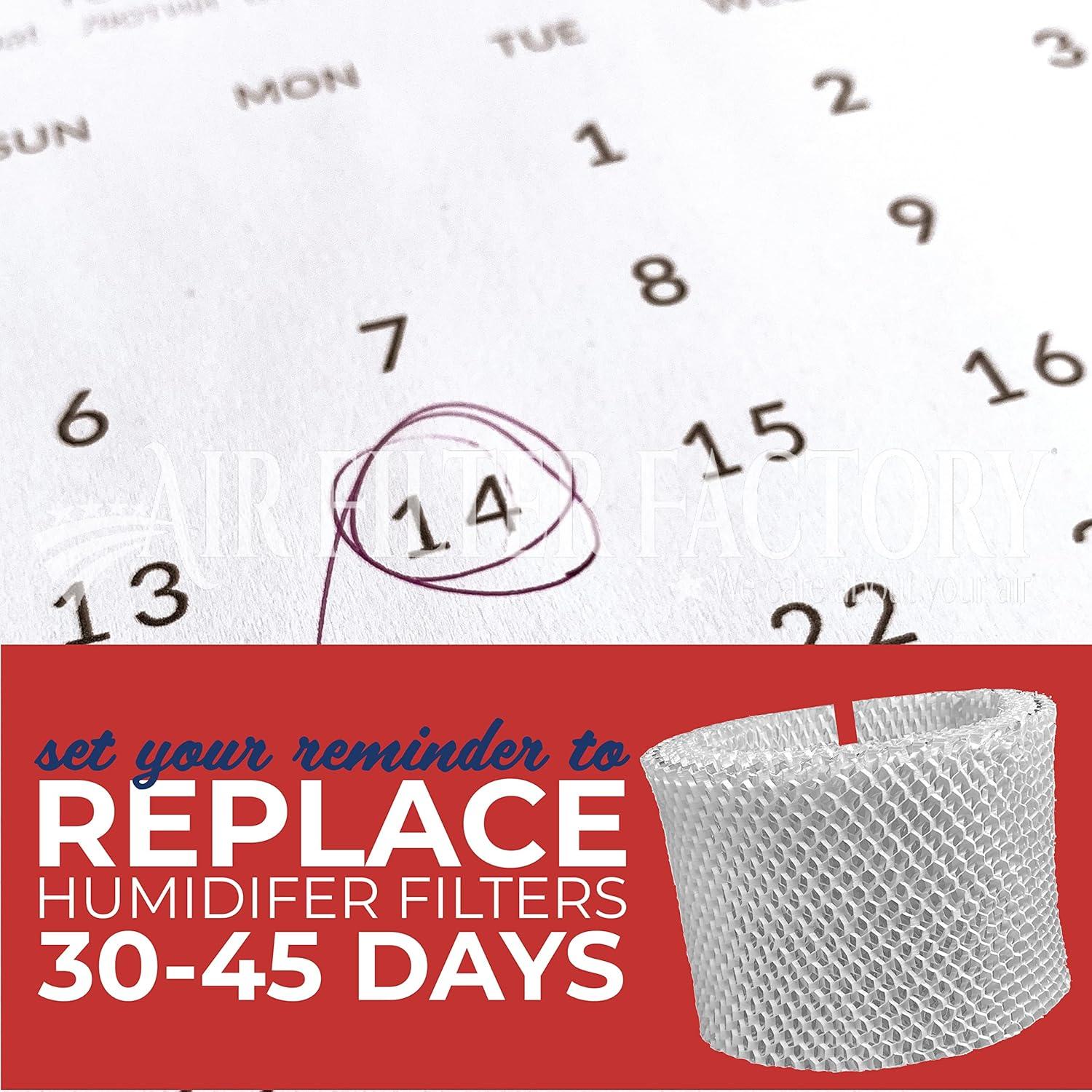 4-Pack HWF62, HWF62D, HWF-62, H62, H-62 Compatible with Holmes Humidifier Filter by Air Filter Factory