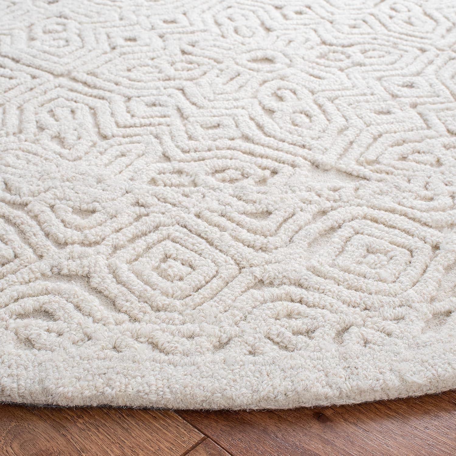 SAFAVIEH Textural Dinah Geometric Area Rug, Ivory, 11' x 15'
