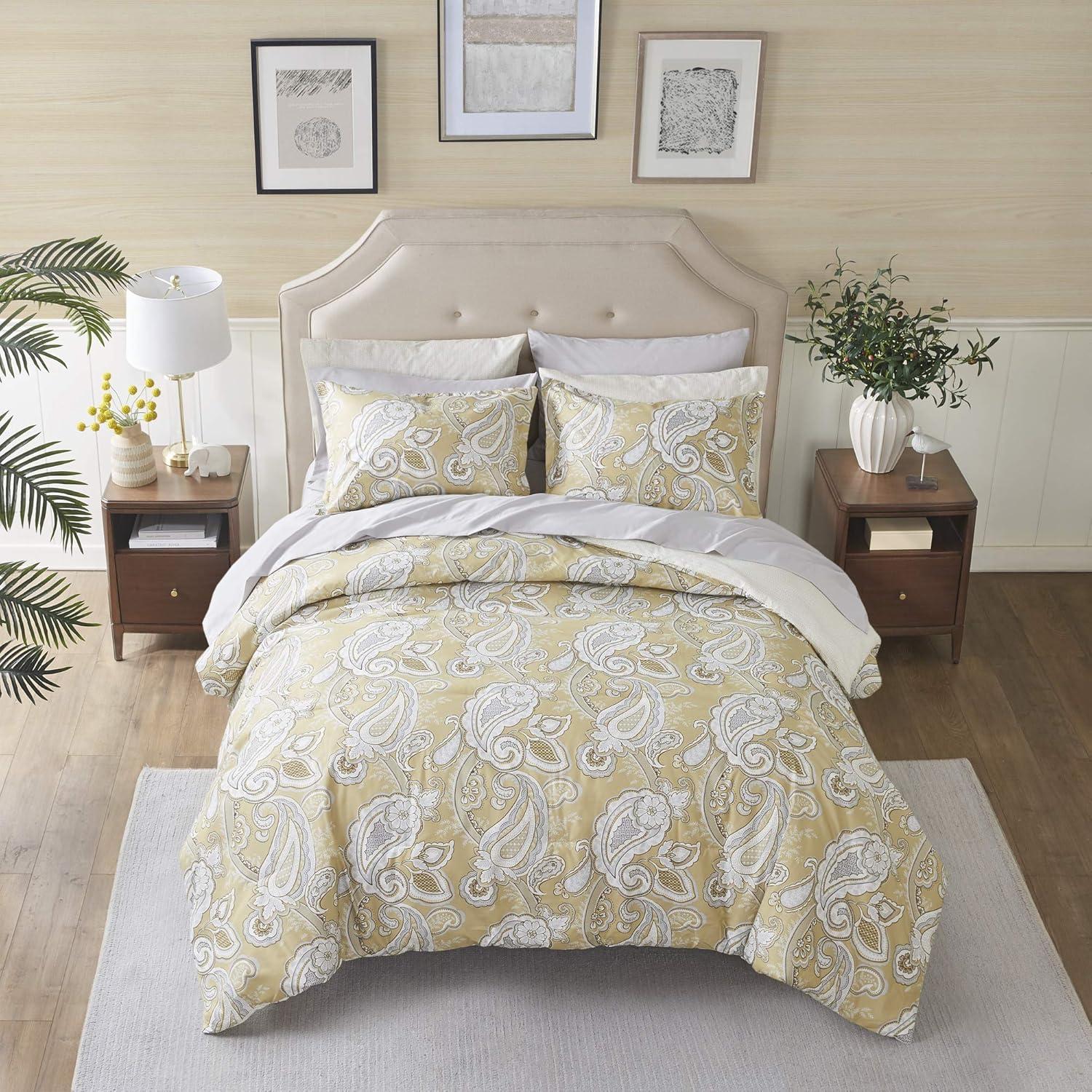 Madison Park Essentials Gracelyn Paisley Print Comforter Set with Sheets