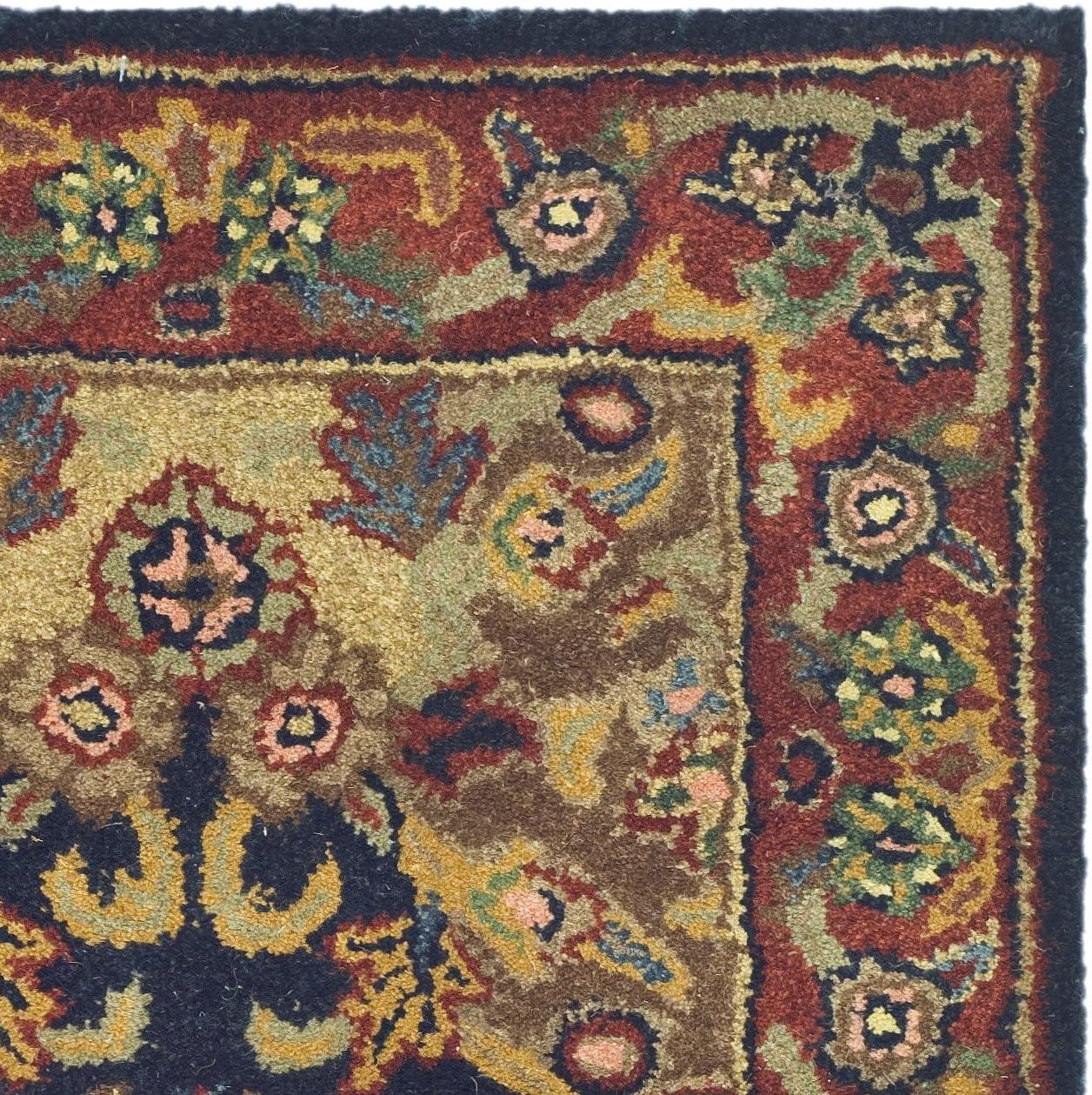 Heritage HG911 Hand Tufted Area Rug - Beige/Burgundy - 6'x6' - Safavieh.