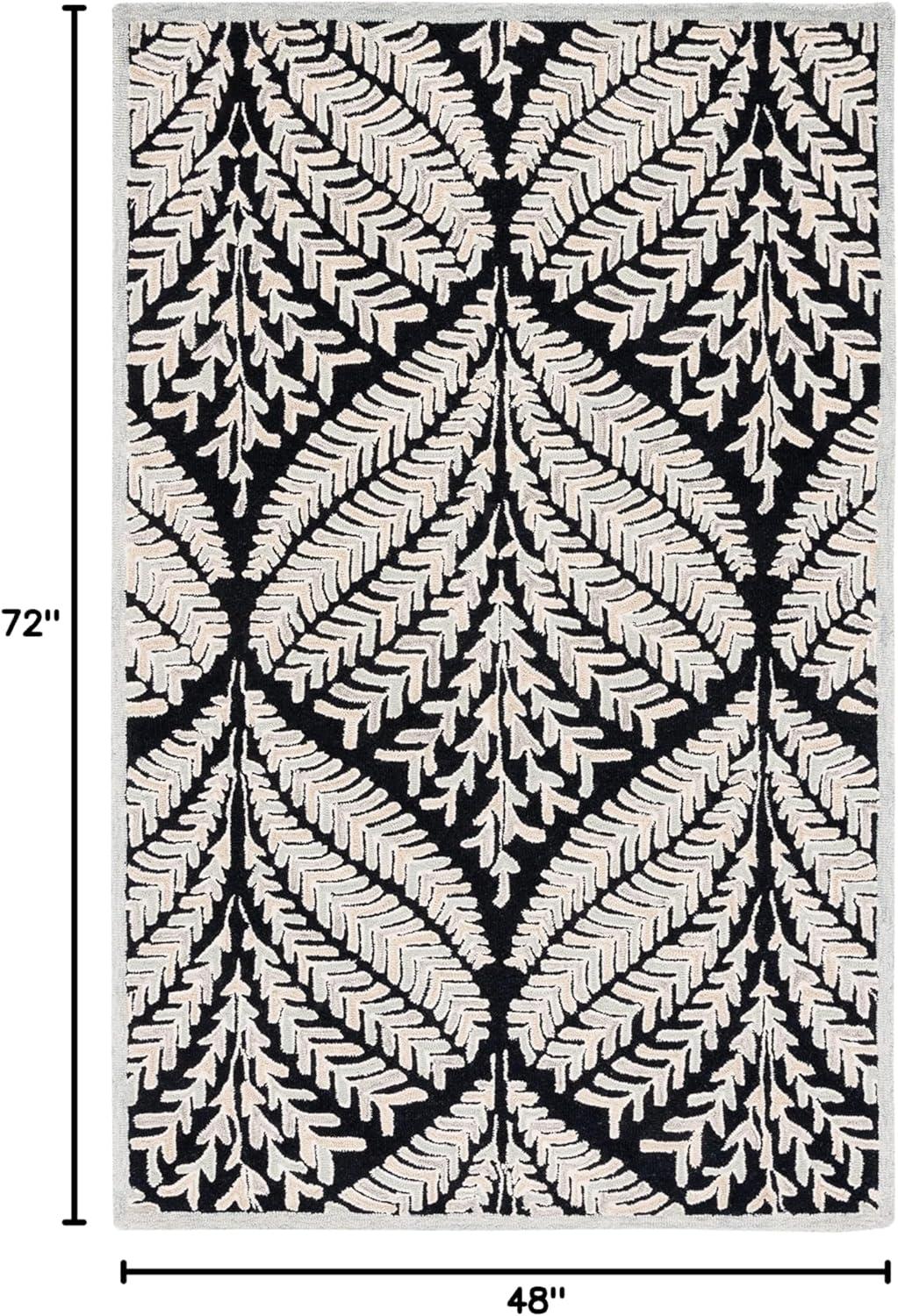Chaithra Hand Tufted Wool Floral Rug