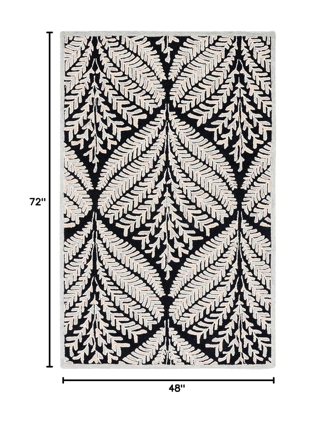 Chaithra Hand Tufted Wool Floral Rug