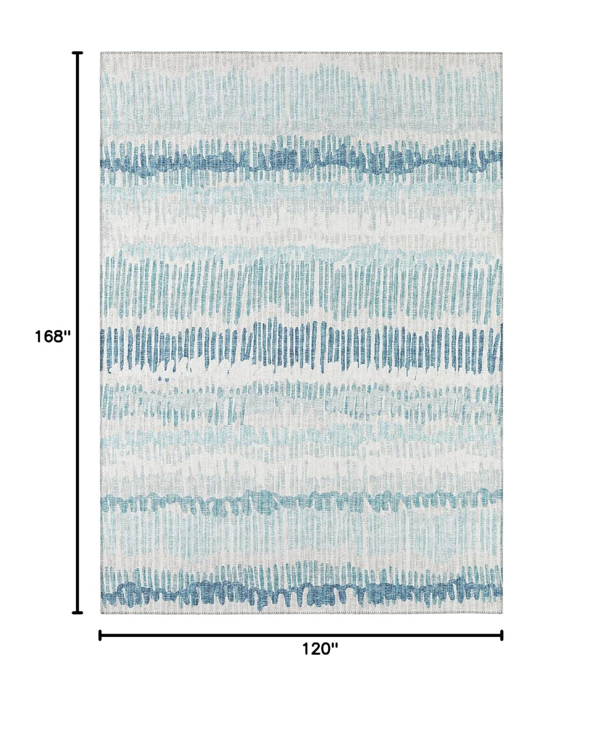 Addison Rugs Rylee ARY34 Blue Washable 10' x 14' Indoor Outdoor Area Rug, Easy Clean, Machine Washable, Non Shedding, Bedroom, Entry, Living Room, Dining Room, Kitchen, Patio Rug