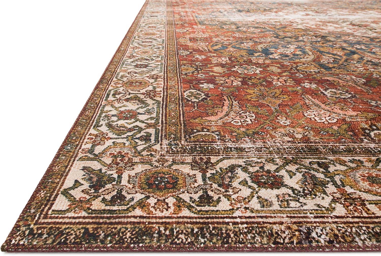 Layla Ocean Multicolor Synthetic Rectangular Accent Rug