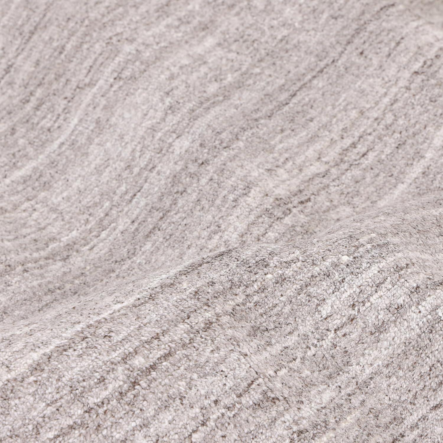 Solo Rugs Halsey Hand Loomed Handmade Indoor Area Rug, 3 ft x 8 ft, Linen