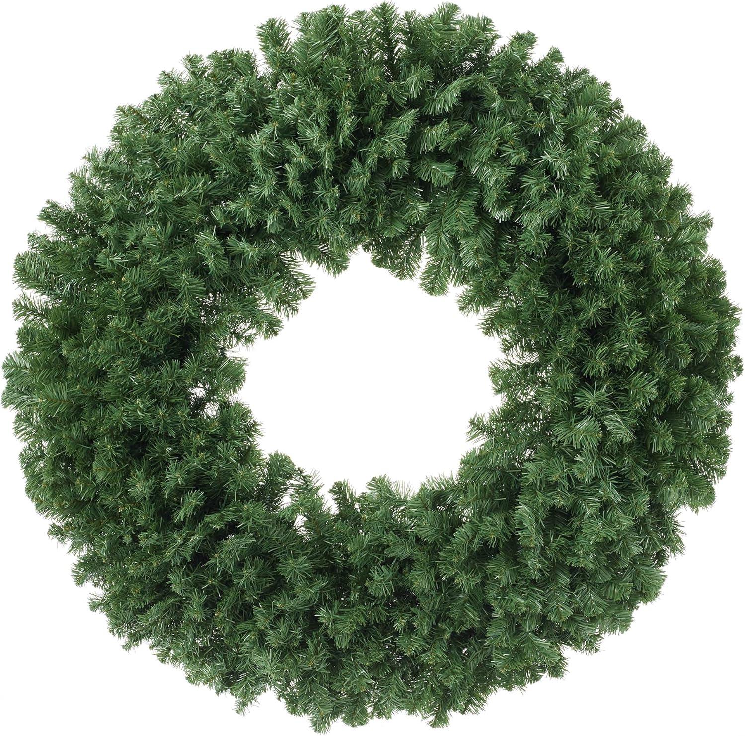 Casafield Artificial Christmas Wreath for Front Door, Window or Mantel, Green Fir Indoor/Outdoor Holiday Décor