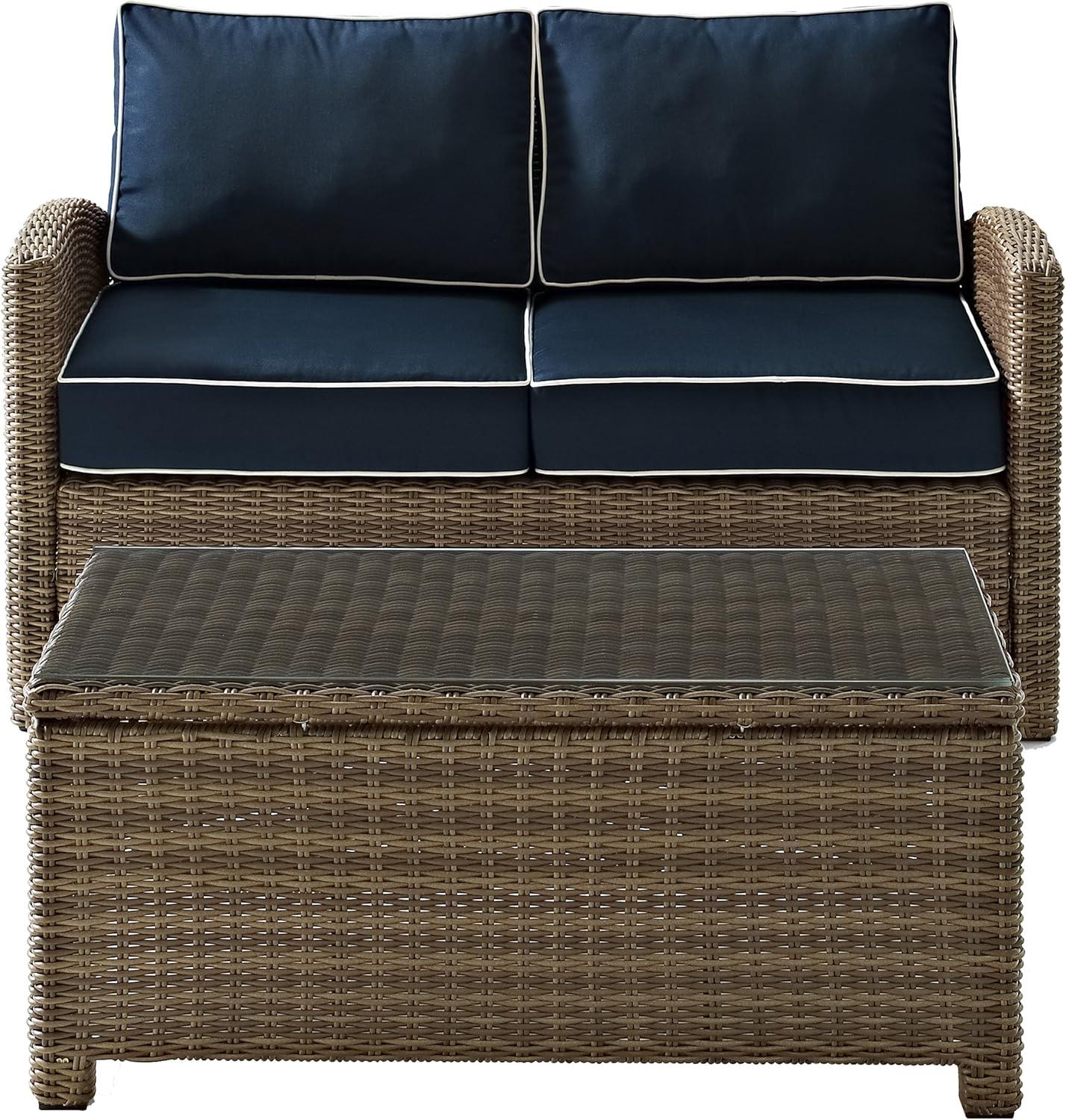 Bradenton Outdoor Wicker Sofa & Coffee Table Set - Crosley