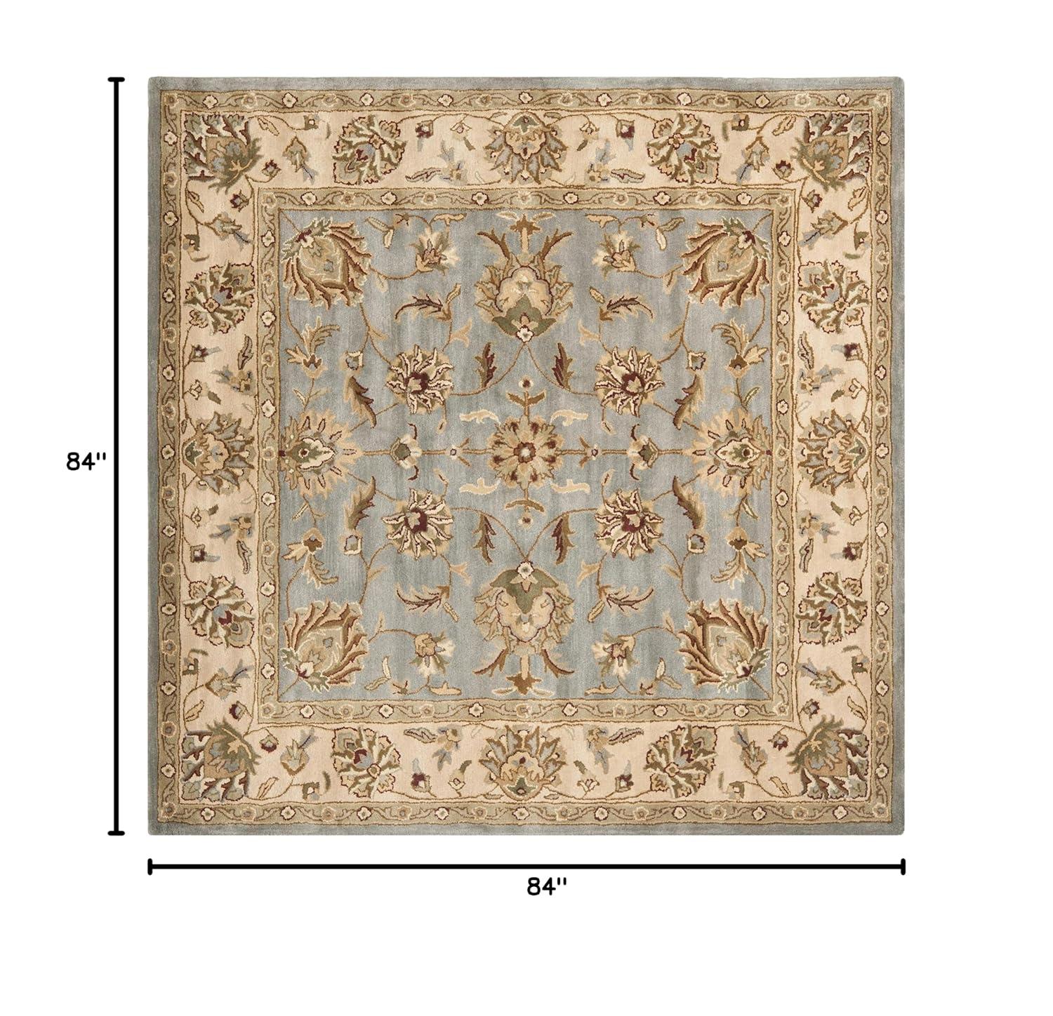 Royalty ROY343 Hand Tufted Area Rug - Blue/Beige - 7'x7' - Safavieh.