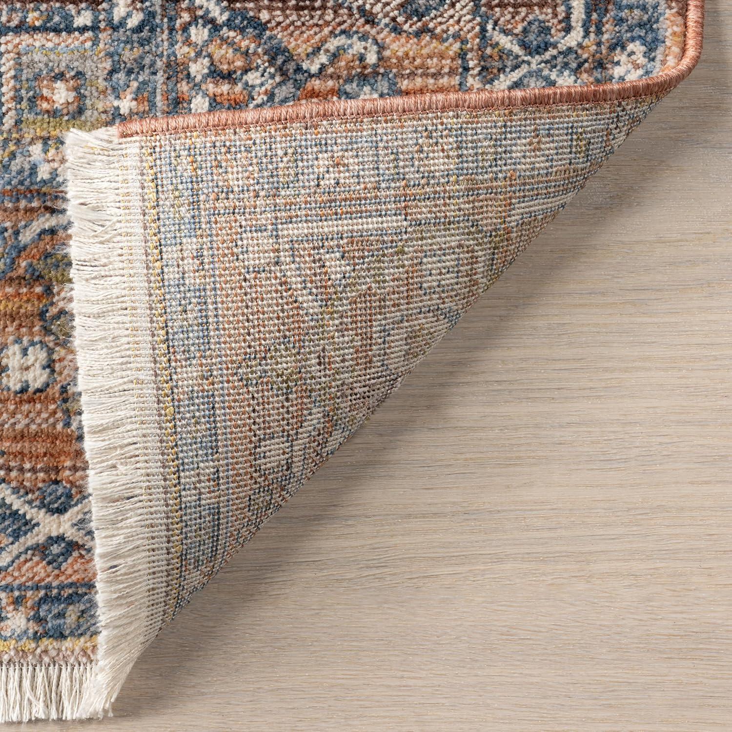 Nuloom Harriet Medallion 5x8 Indoor Area Rug for Living Room Bedroom Dining Room Kitchen, Rust/Multicolor