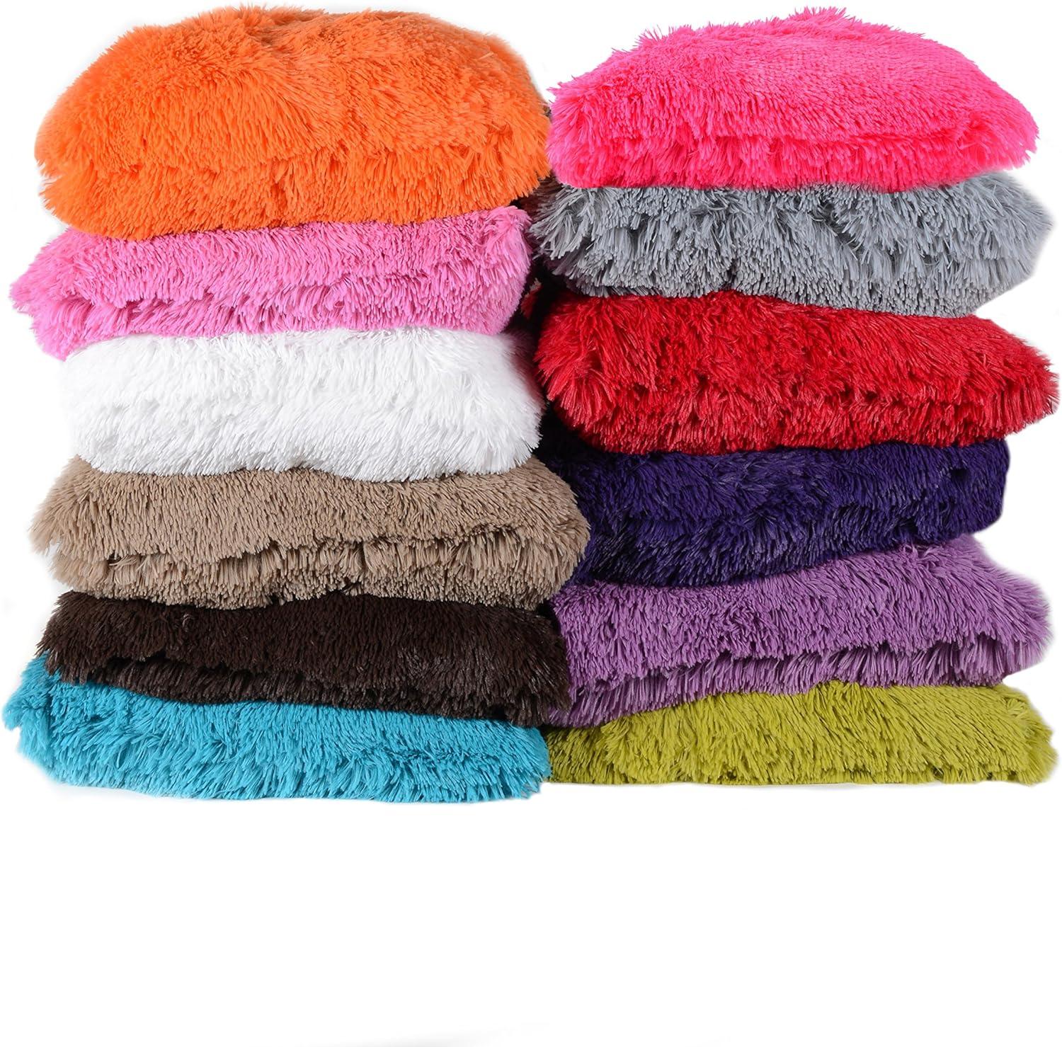 Faux Fur Reversible Throw Pillow (Set of 2)
