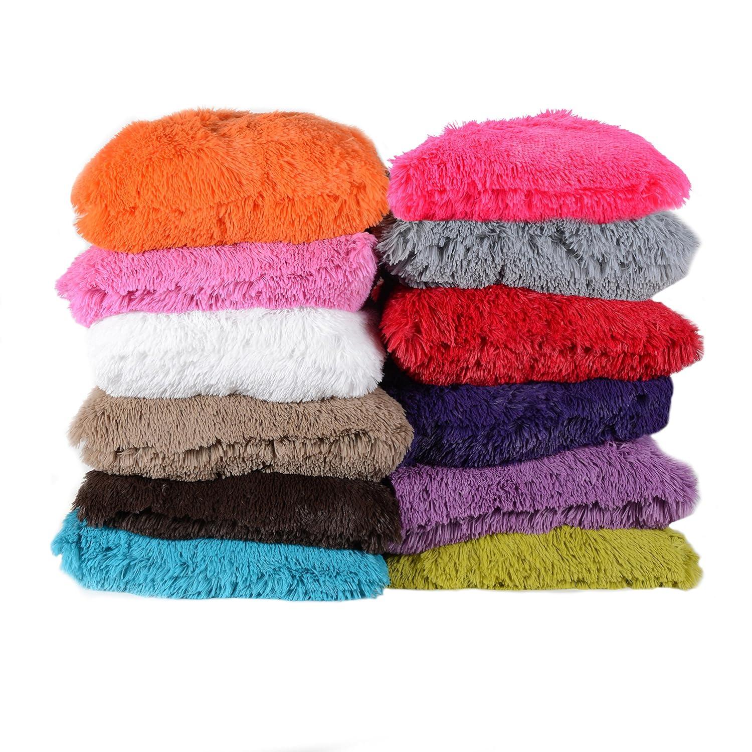 Faux Fur Reversible Throw Pillow (Set of 2)