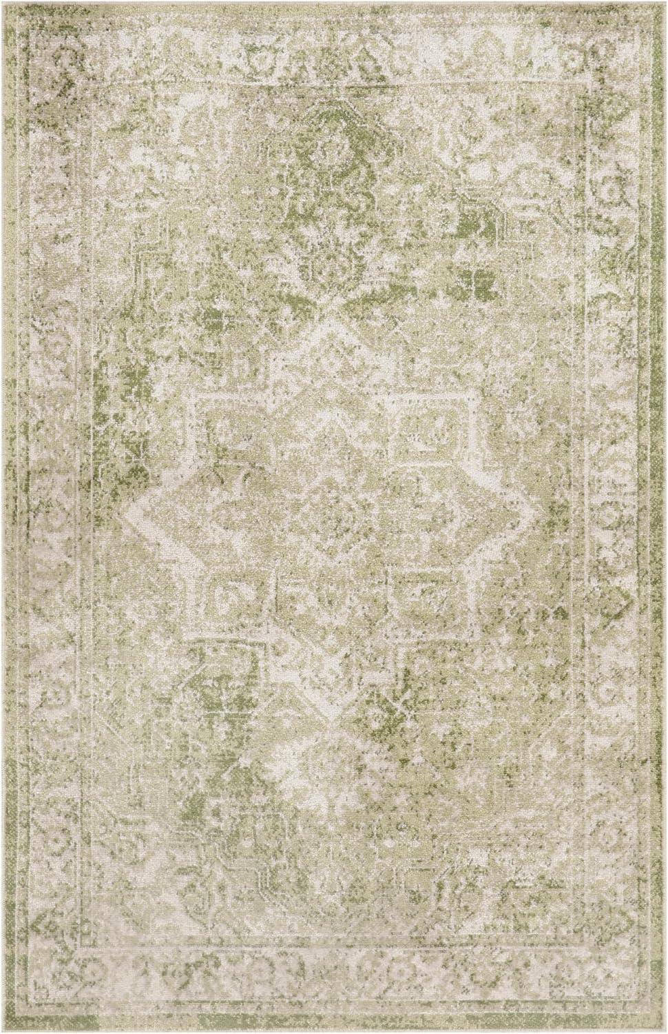Haydel Machine Washable Area Rug in Ivory