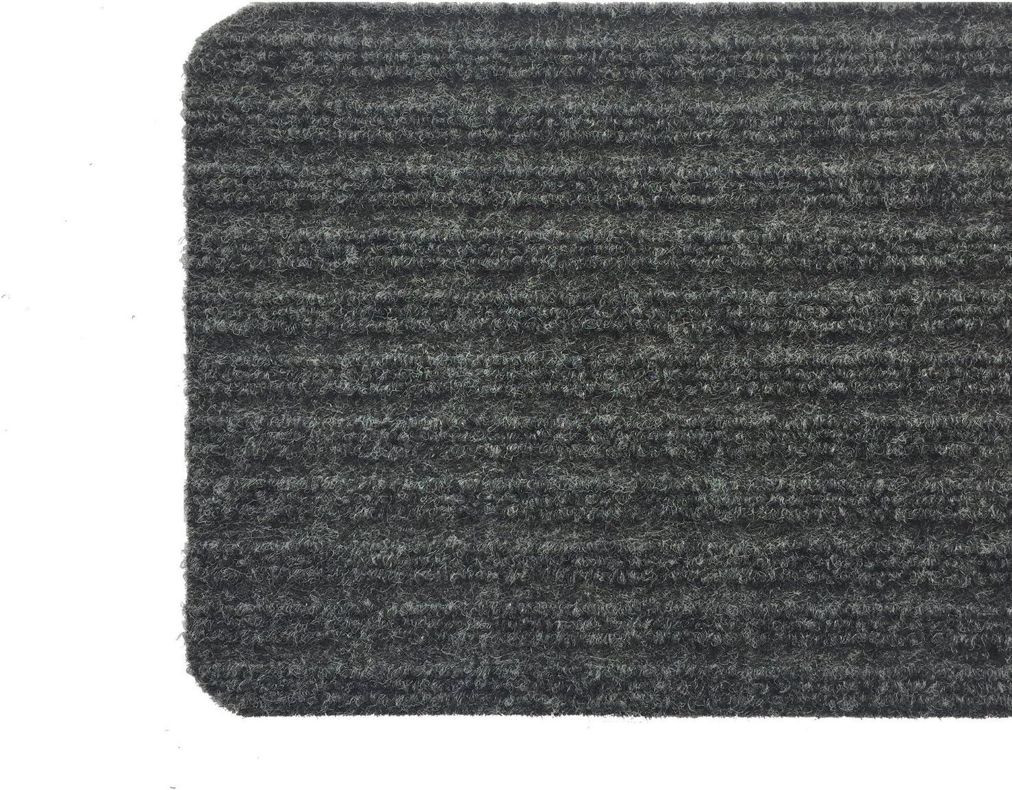 Stair Treads Collection Indoor Skid Slip Resistant Carpet Stair Tread Treads (Dark Grey, Set of 13 (8 in x 30 in))