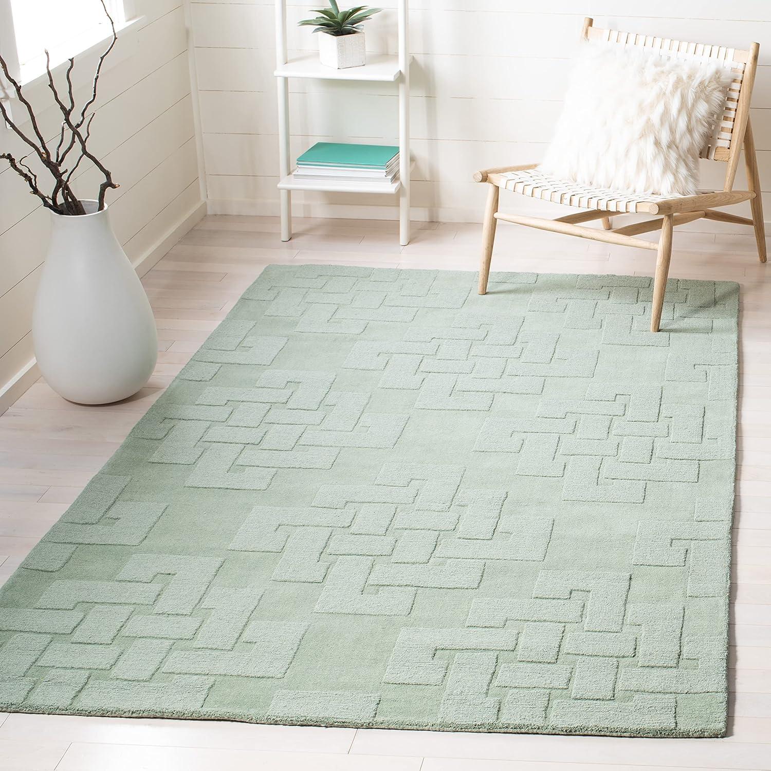 Martha Stewart Hand Tufted Wool Pile Geometric Rug