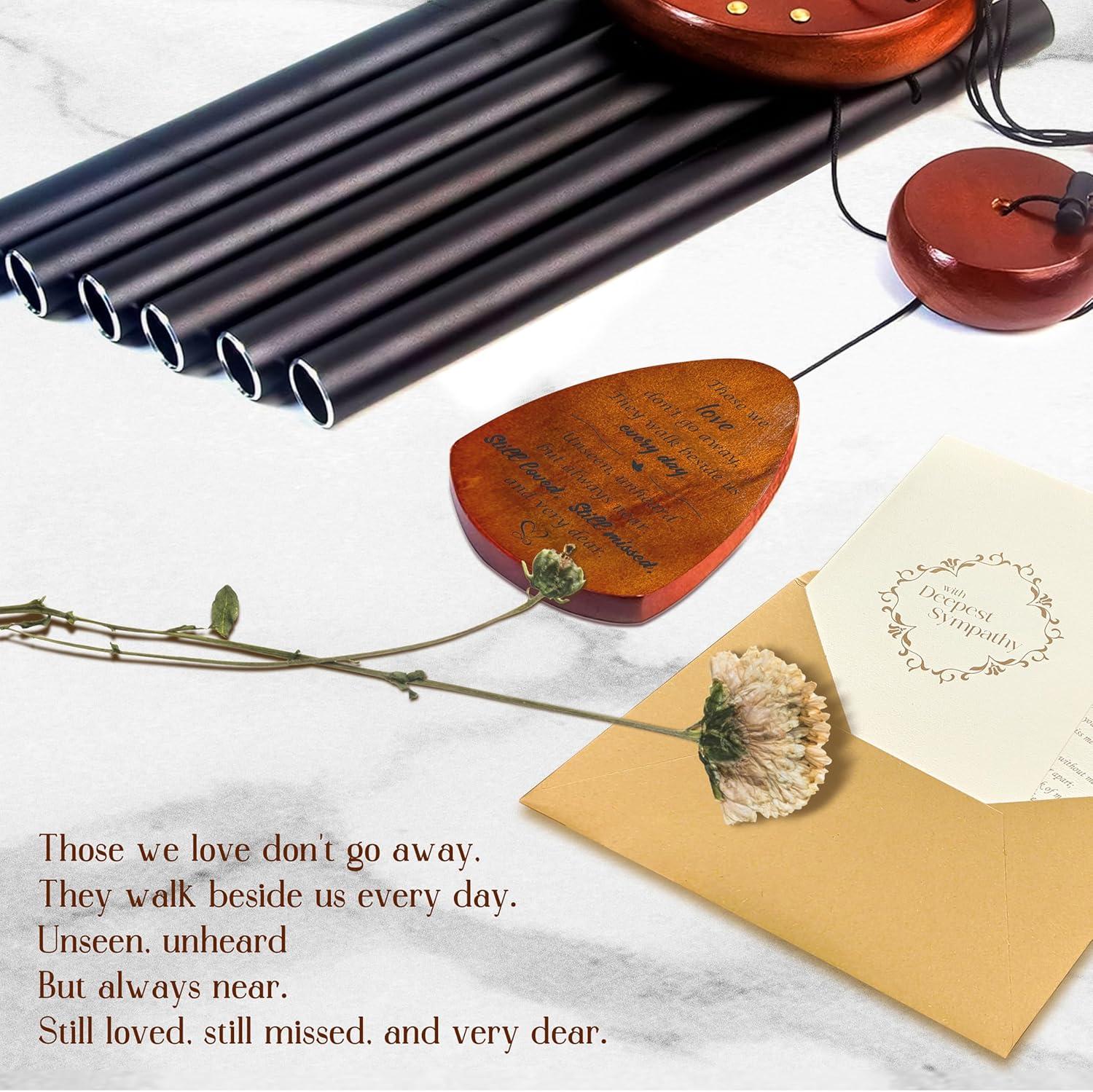 Sympathy Gifts for Loss of Loved One 32" Memorial Wind Chimes for Loss of Loved One Bereavement Condolence Gifts Sympathy Windchimes Memory Wind Chime with Memorial Card