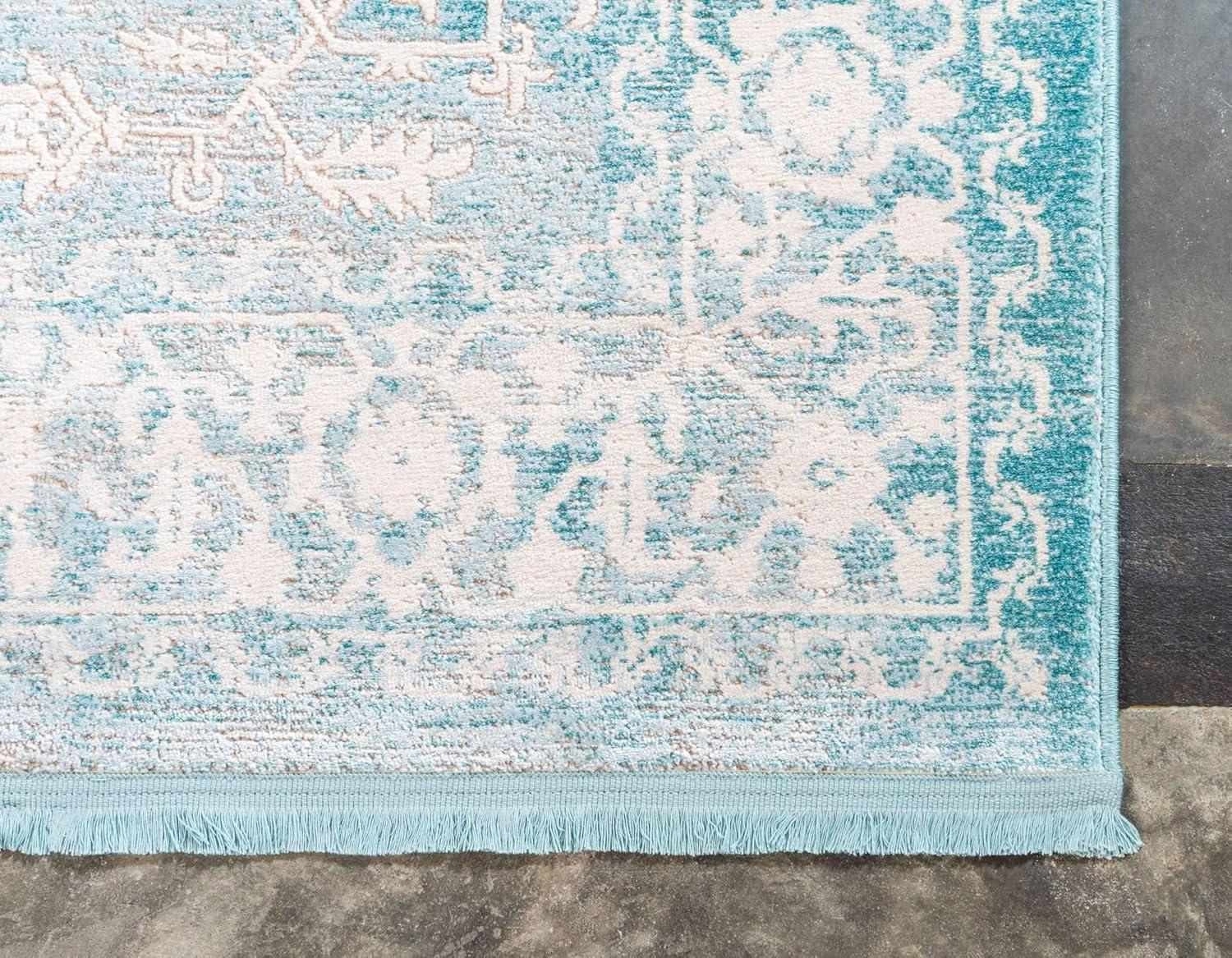 Unique Loom New Classical Collection Area Rug - Olympia (3' 3" x 5' 3" Rectangle Light Blue/Ivory)