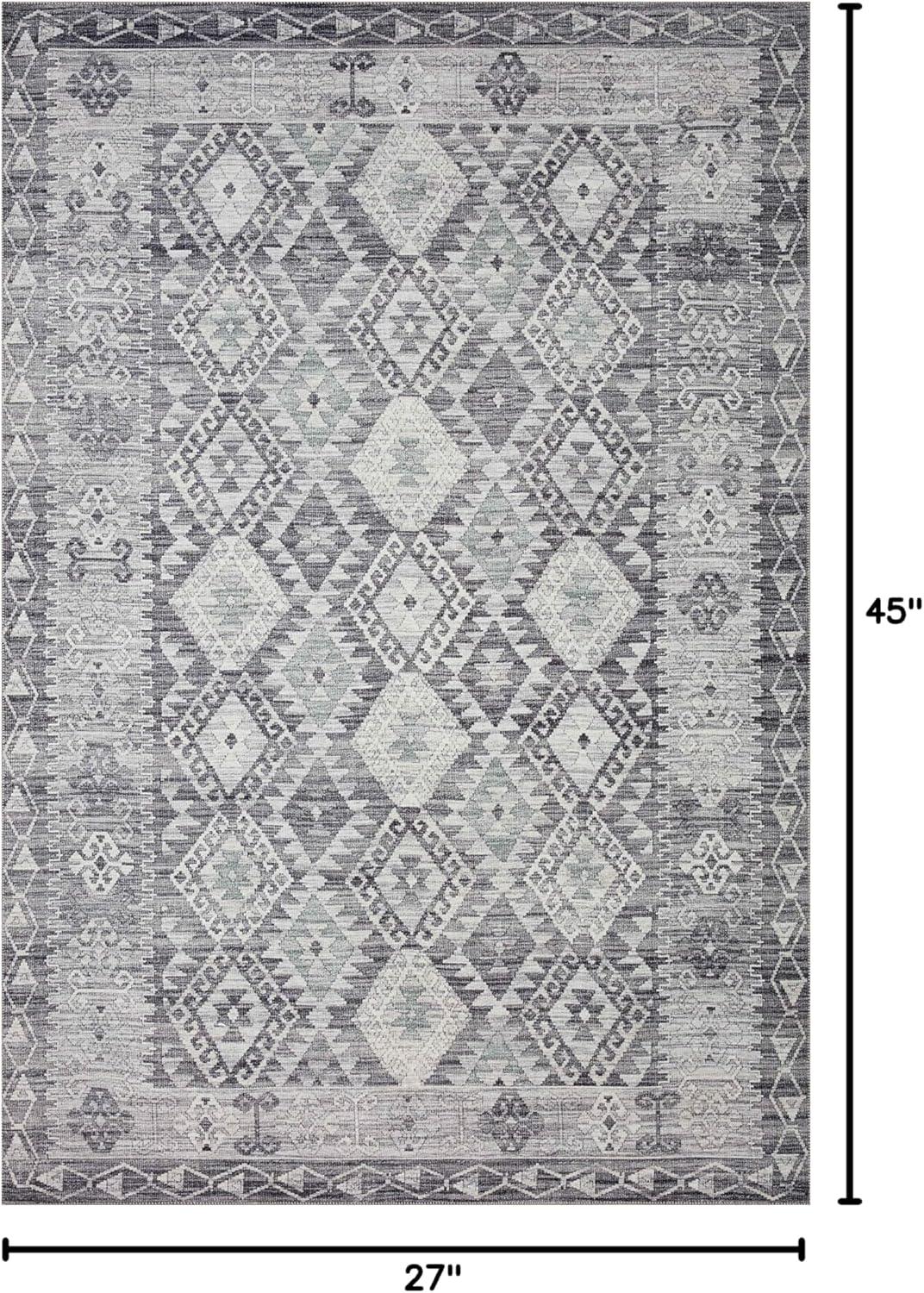 Loloi II Zion Southwestern Traditional Area Rug, Gray, 2'3" x 3'9"