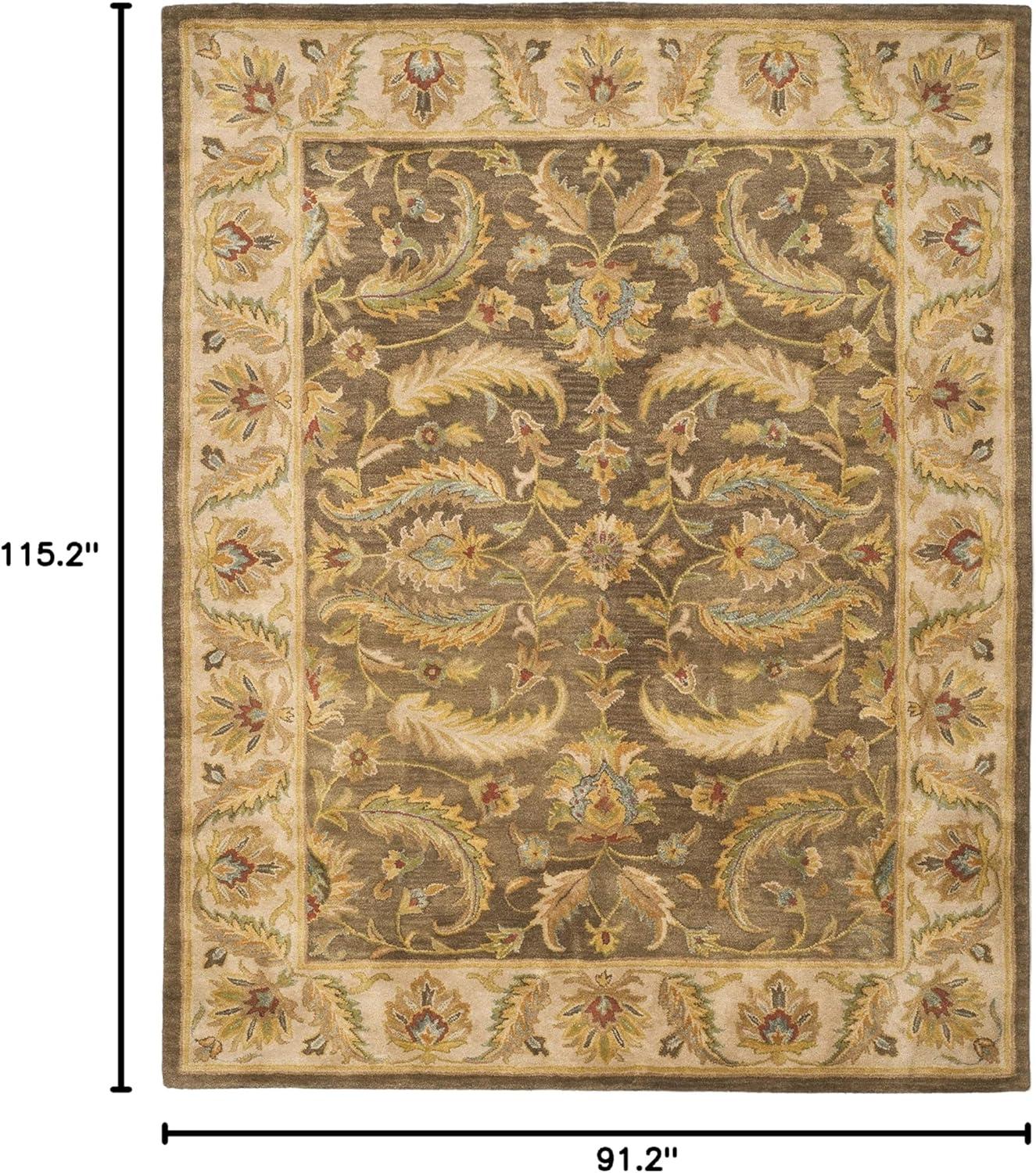 SAFAVIEH Heritage Wight Traditional Wool Area Rug, Green/Beige, 7'6" x 9'6"