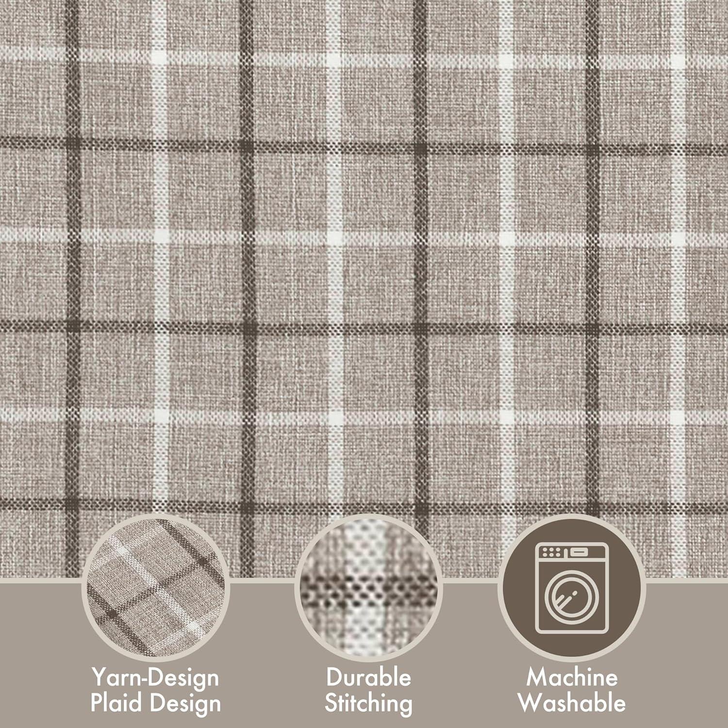 Anaheim Woven Plaid Room Darkening Thermal Fleece Lined Single Curtain Panel