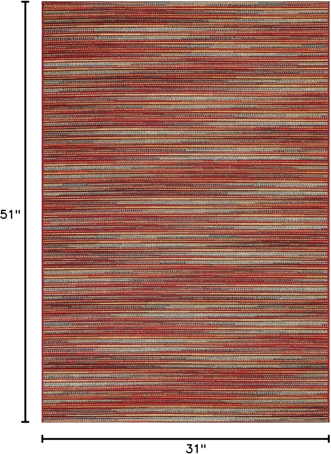 Liora Manne Marina Stripes Indoor/Outdoor Rug Saffron 2'7" x 4'3"