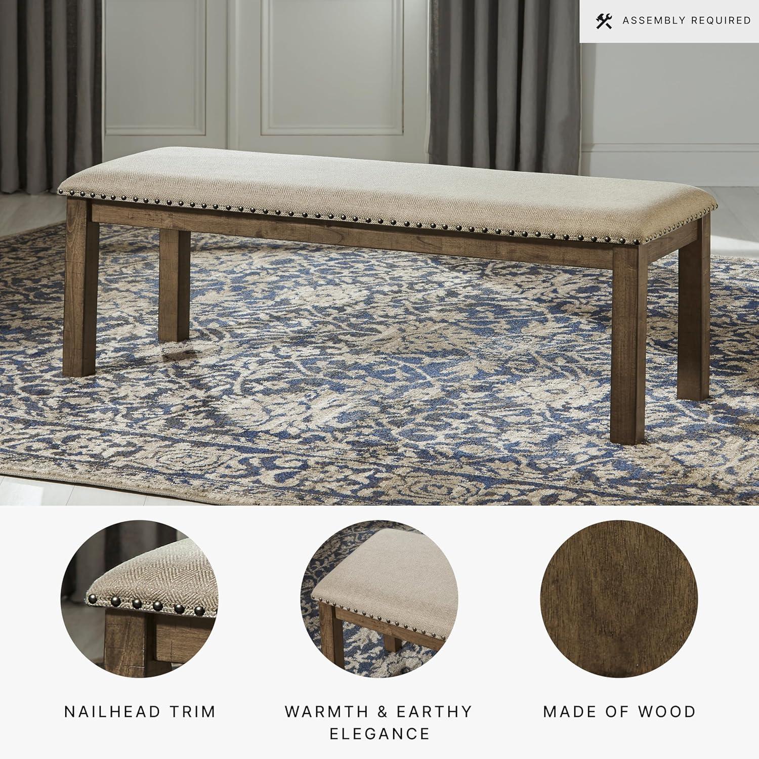 Signature Design by Ashley Casual Moriville Counter Height Dining Bench  Beige