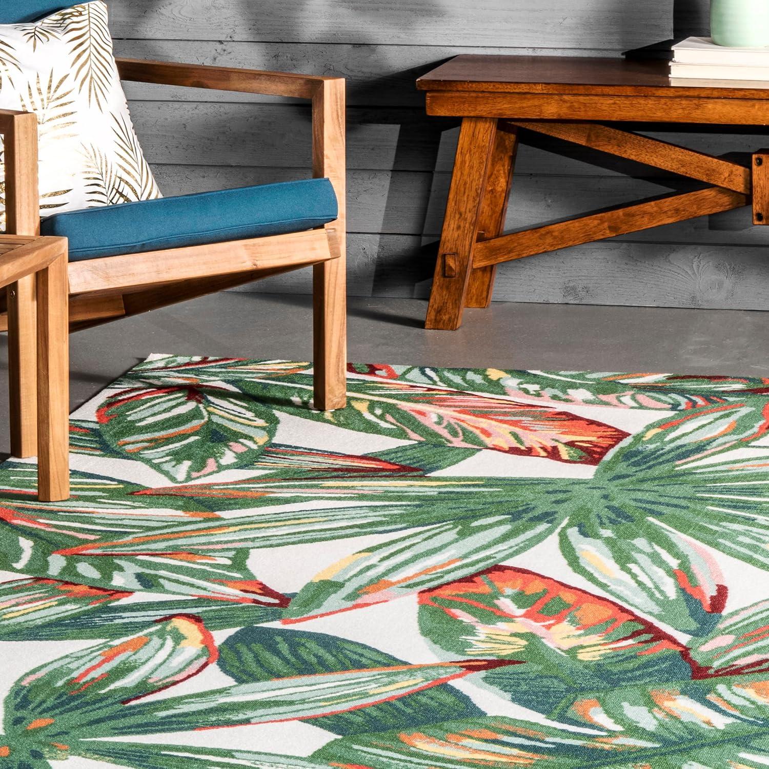 Nuloom Contemporary Floral Lindsey Indoor/Outdoor Patio Area Rug