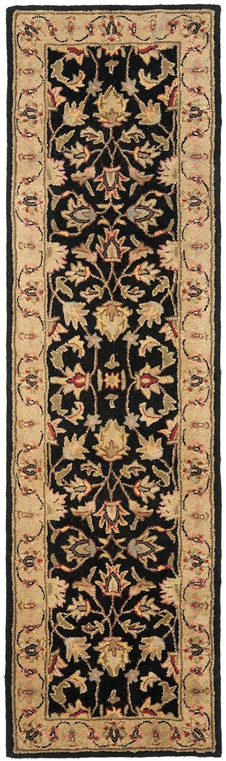 Heritage HG957 Handmade Area Rug - 4'x6' - Black/Beige - Safavieh