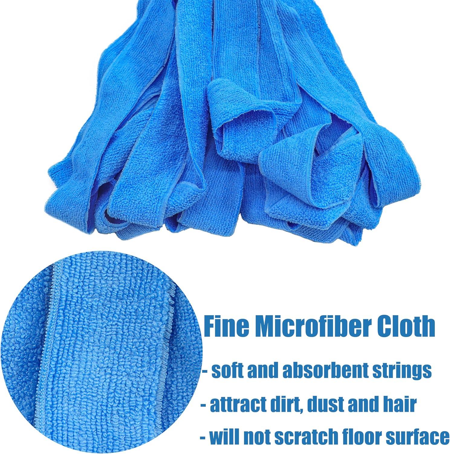 Blue Microfiber Wet/Dry Mop Head Replacements, 3-Pack