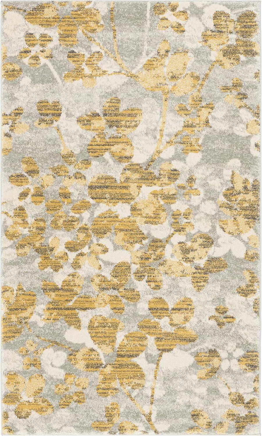 Evoke EVK236 Power Loomed Accent Rug - Grey/Gold - 3'x5' - Safavieh.