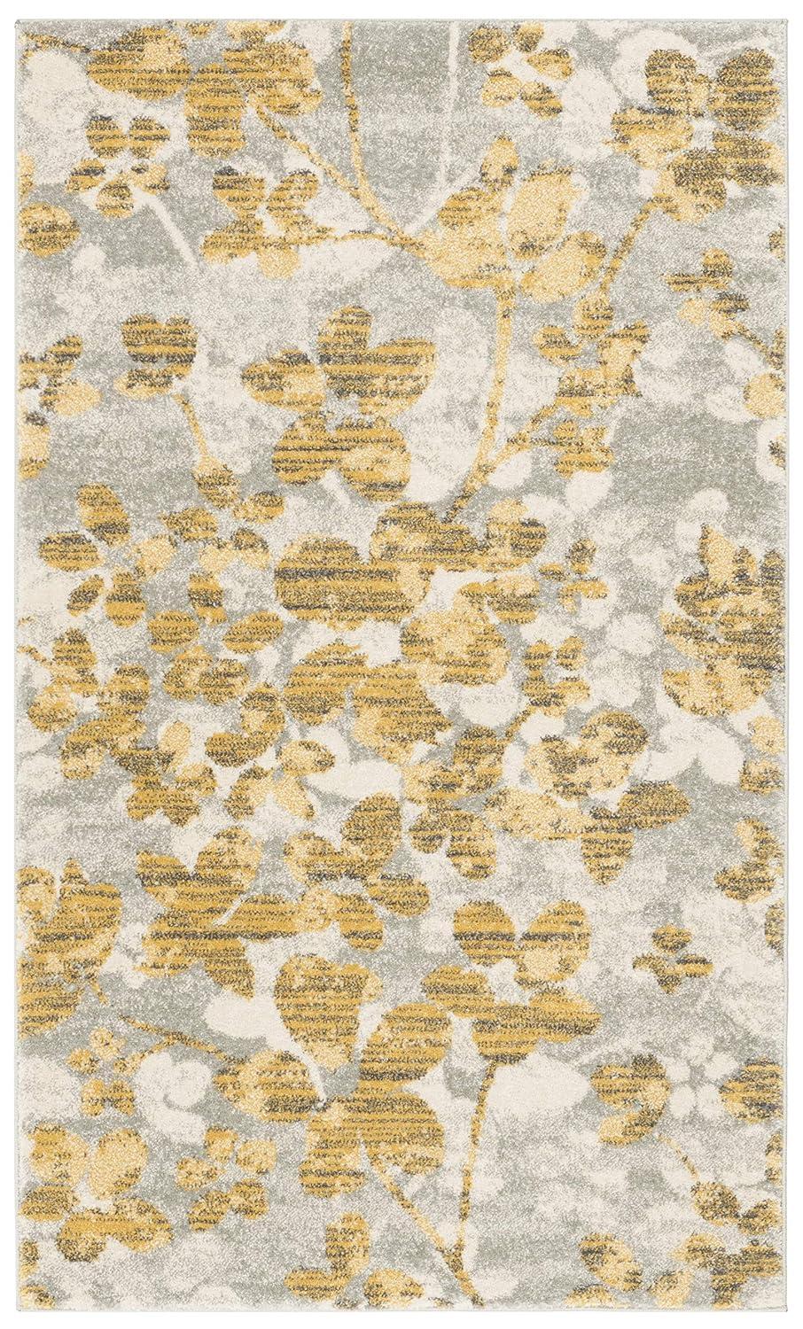 Evoke EVK236 Power Loomed Accent Rug - Grey/Gold - 3'x5' - Safavieh.