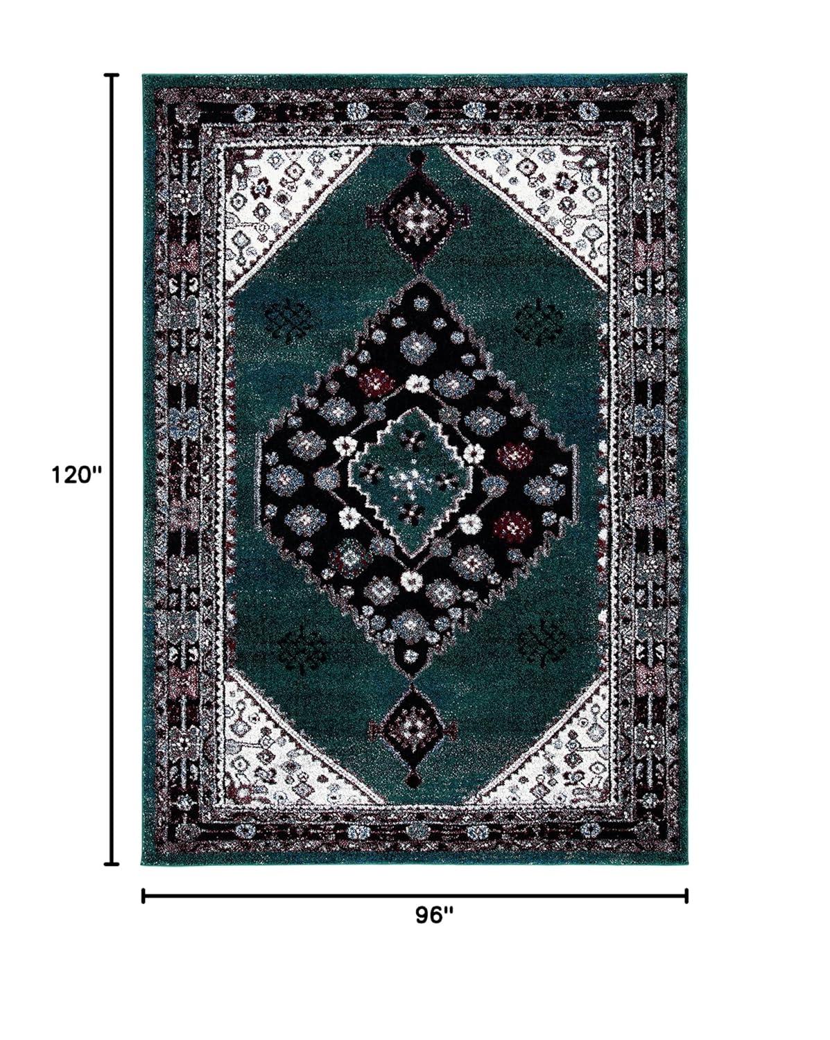 Vintage Hamadan VTH202 Power Loomed Area Rug - Green/Black - 8'x10' - Safavieh.