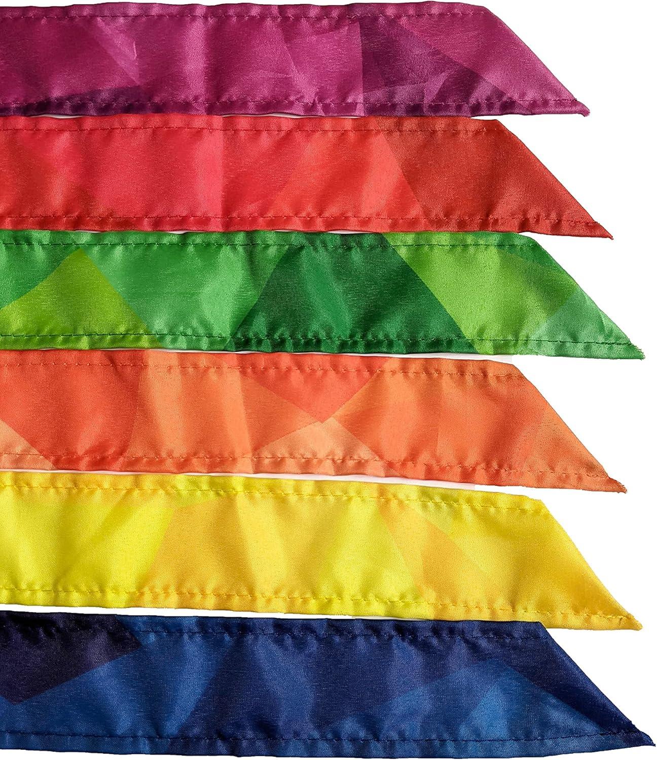 In the Breeze 4153 — Rainbow Diagonal Windsock, 60-Inch, Colorful Outdoor Decoration