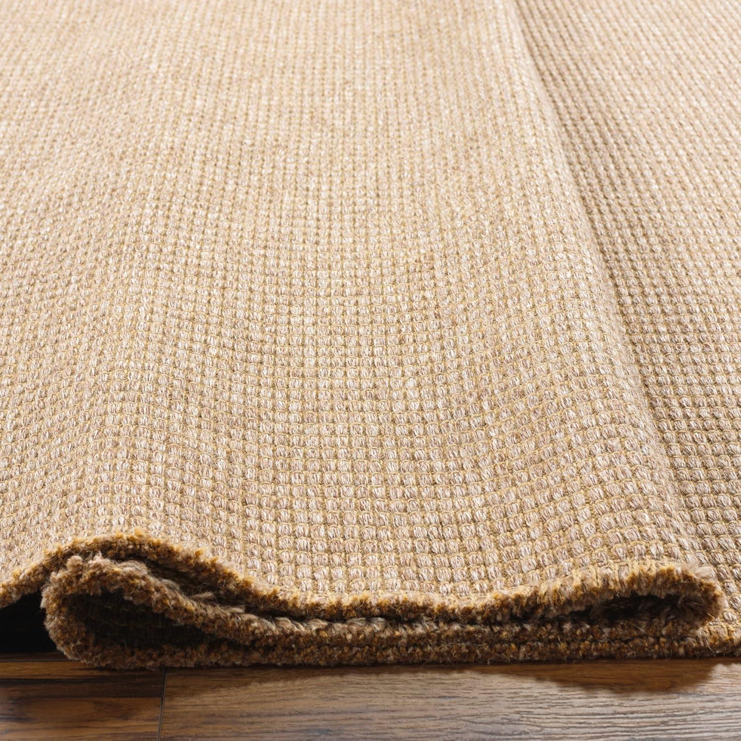 Kimi Light Brown Flat Woven Reversible Area Rug, 7'10" x 10'