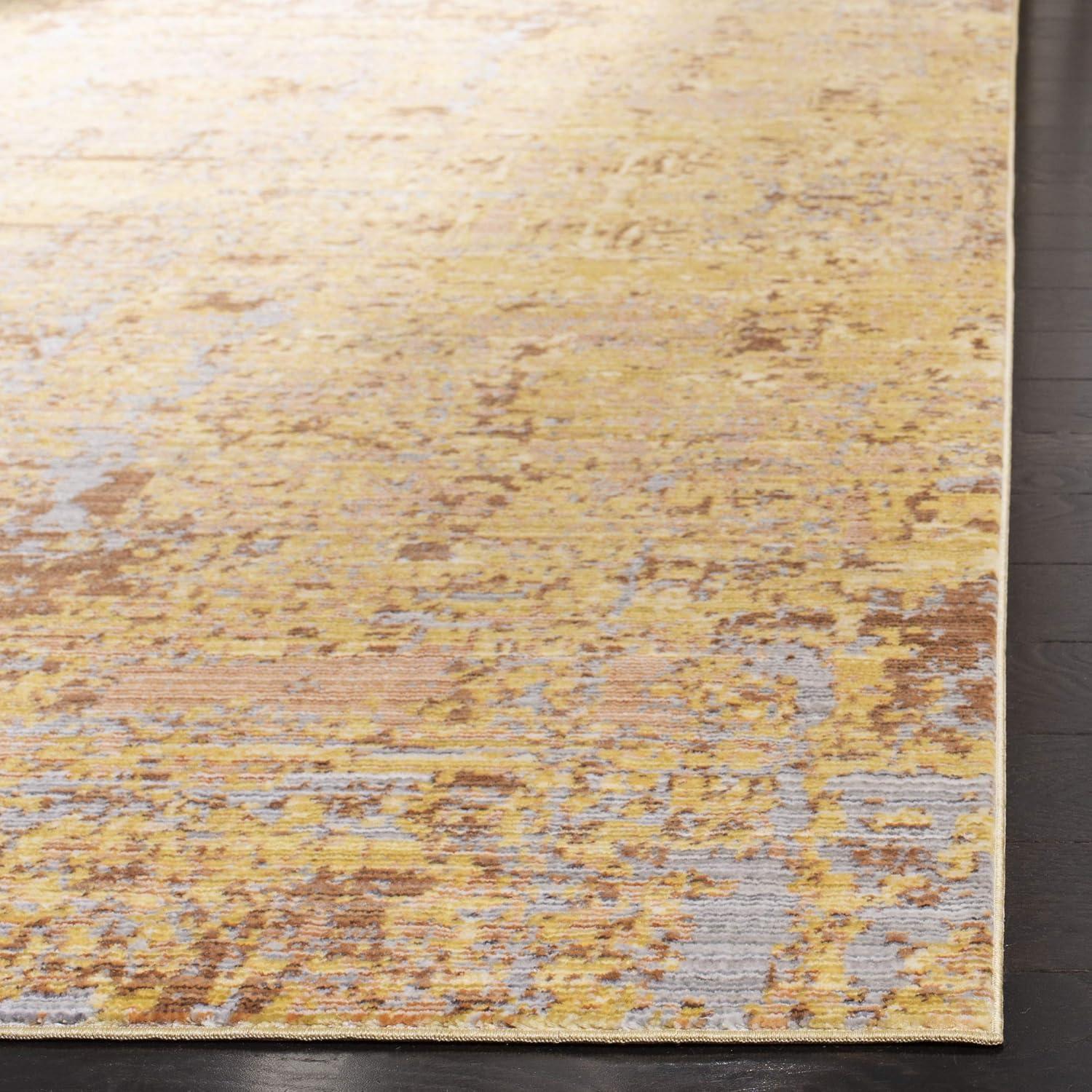 Mystique MYS971 Power Loomed Area Rug - Gold/Multi - 5'x8' - Safavieh.