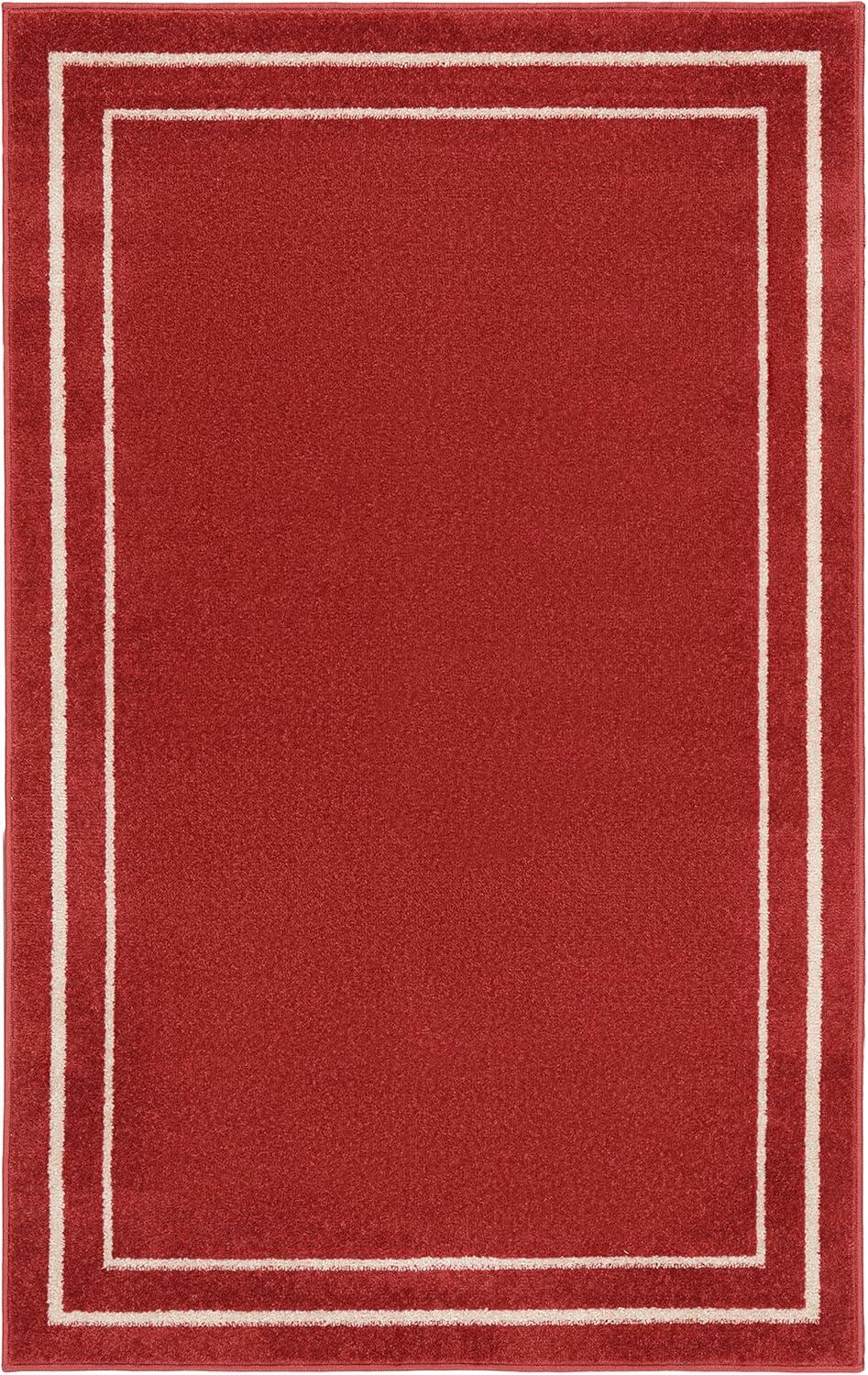 Nourison Essentials 3' x 5' Brick/Ivory Contemporary Indoor/Outdoor Rug