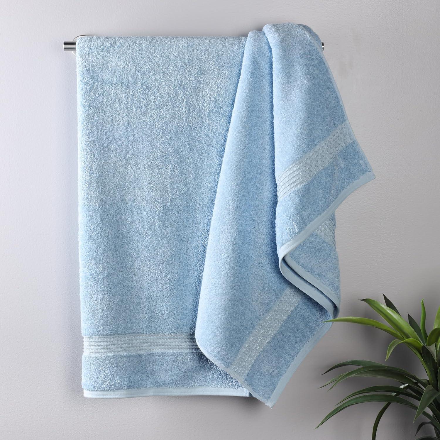 Superior Heritage Certified Egyptian Cotton Plush Absorbent Luxury Bath Towel (Set of 2)