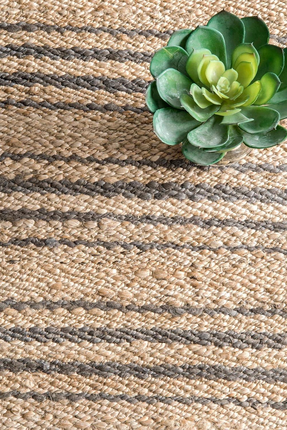 Lauren Liess x Rugs USA Lauren Liess x Rugs USA Natural Sycamore Striped Jute Area Rug
