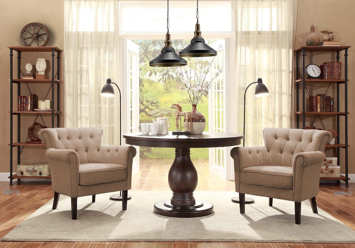 Lexicon Factory Farmhouse Wood and Metal Writing Desk in Brown/Black