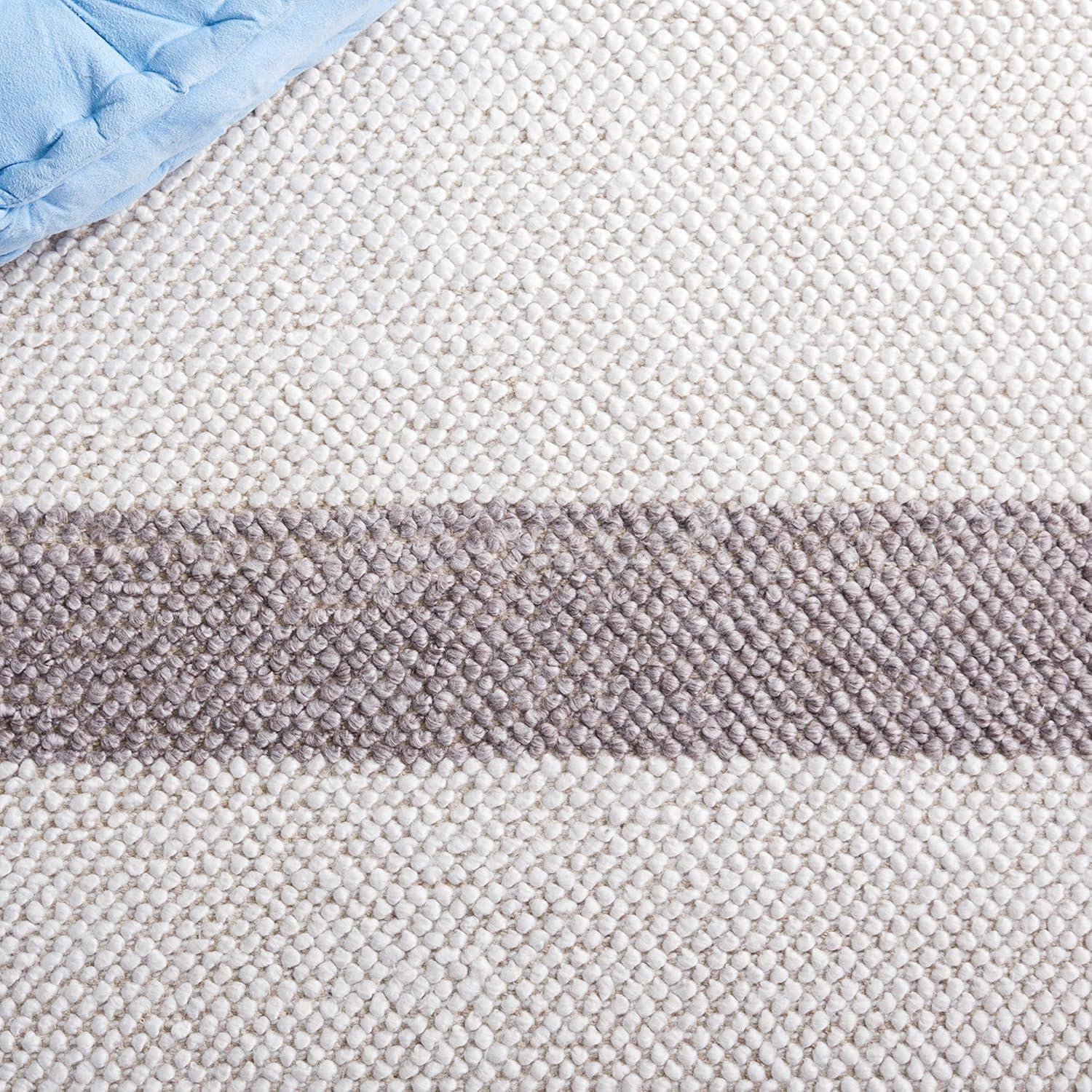Natura NAT324 Flat Weave Indoor Area Rug - Ivory/Brown - 4'x6' - Safavieh