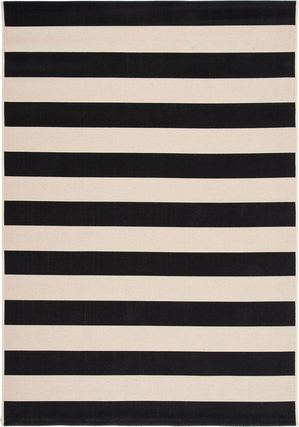 Courtyard CY6812 Power Loomed Indoor/Outdoor Area Rug - Beige/Navy - 8'9"x11'9" - Safavieh.