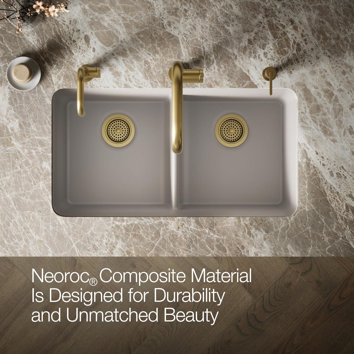 Cairn® 34" L x 18" W Under-Mount Double-Equal Kitchen Sink