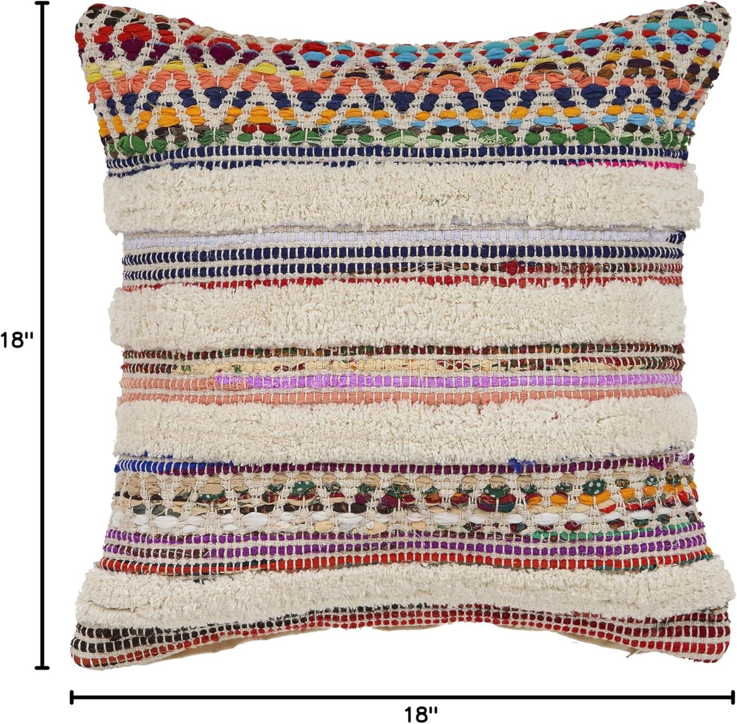 Pillow Appliqued Cotton Throw Pillow